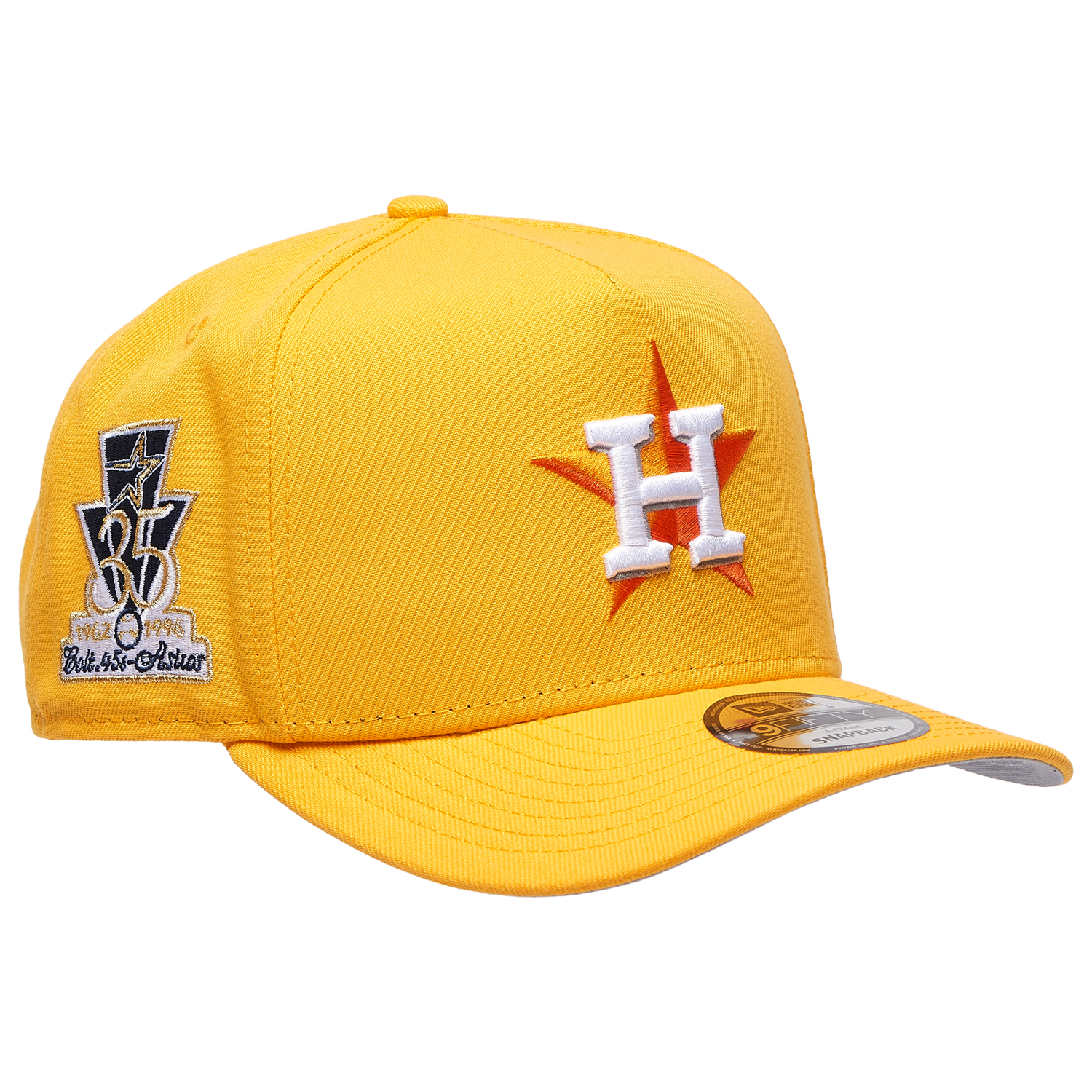 New Era Astros 9FIFTY A-Frame Curve 35 Years Cap - Men's - Gold