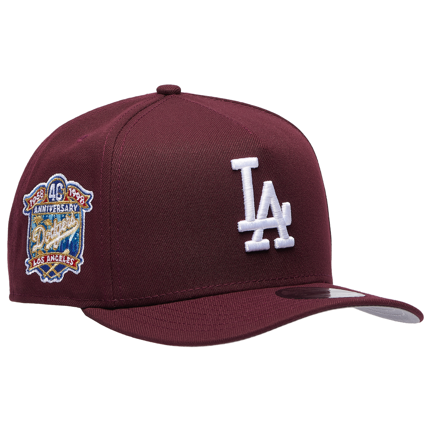 New Era Dodgers 9FIFTY A-Frame Curve 40th Cap - Men's - Maroon
