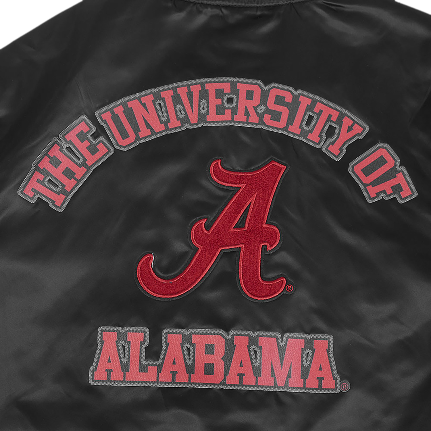 Pro Standard Alabama Classic Satin Jacket - Men's - Black/Multi