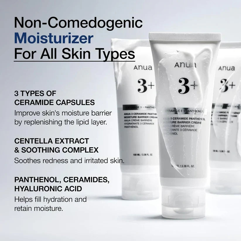 ANUA 3 Ceramida Pantenol Creme Barreira Hidratante 100ml - imagem 3