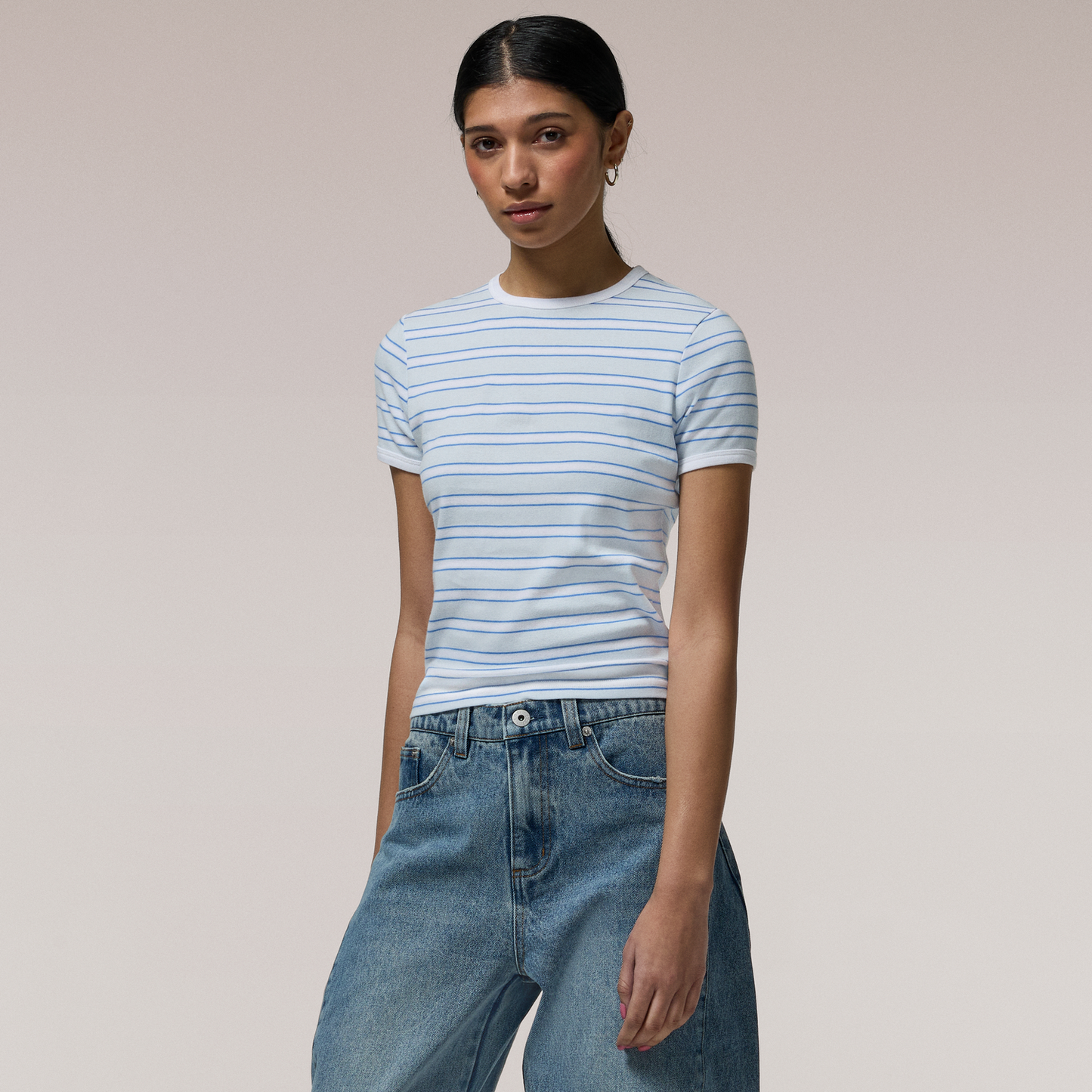 Cozi Ringer Baby T-Shirt - Women's - Ancient Water/Multi