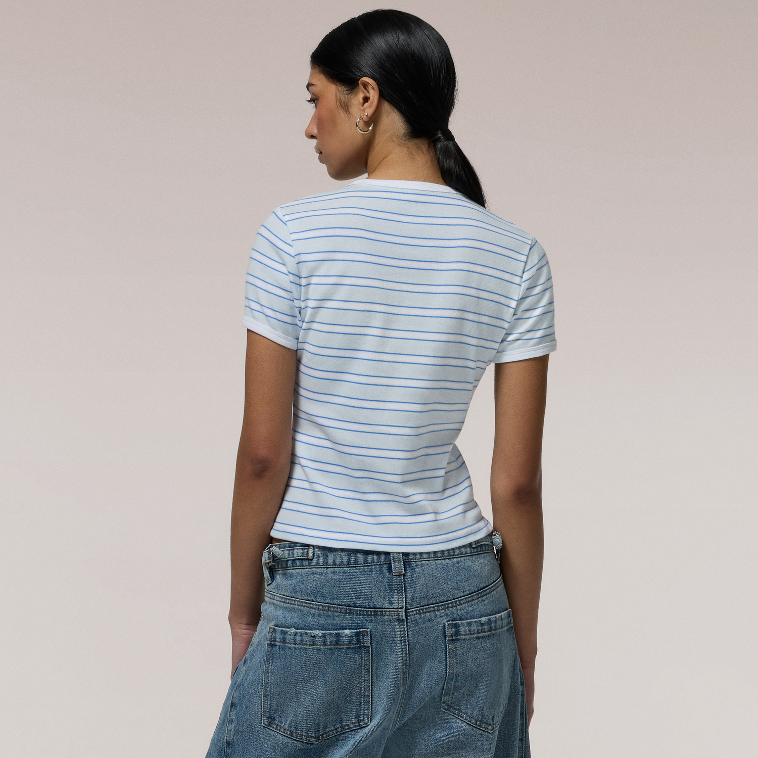 Cozi Ringer Baby T-Shirt - Women's - Ancient Water/Multi