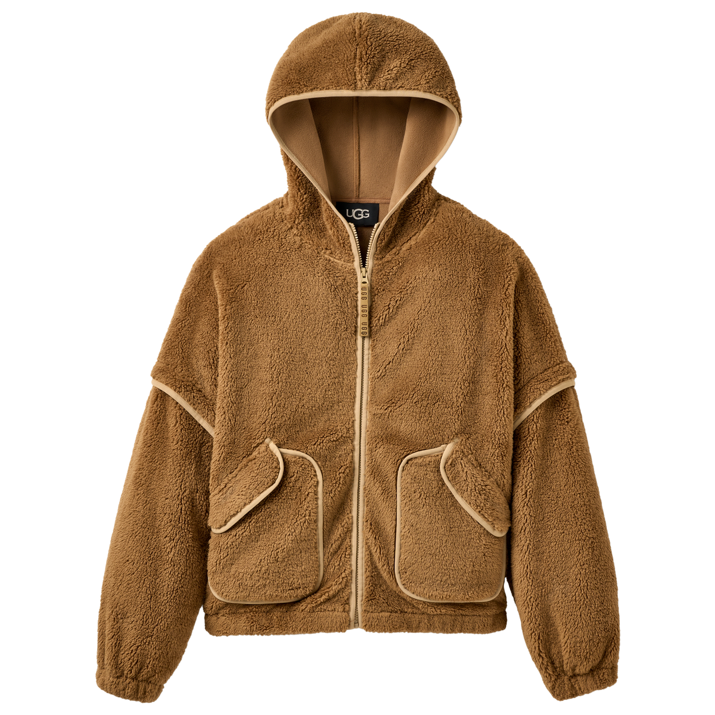 UGG Mariella Fluff Full-Zip Hoodie - Women's - Brown/Chestnut