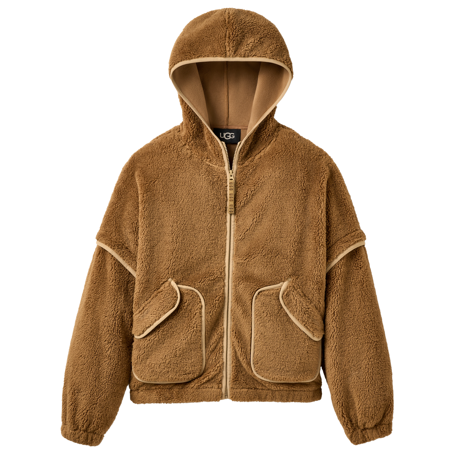 UGG Mariella Fluff Full-Zip Hoodie - Women's - Brown/Chestnut