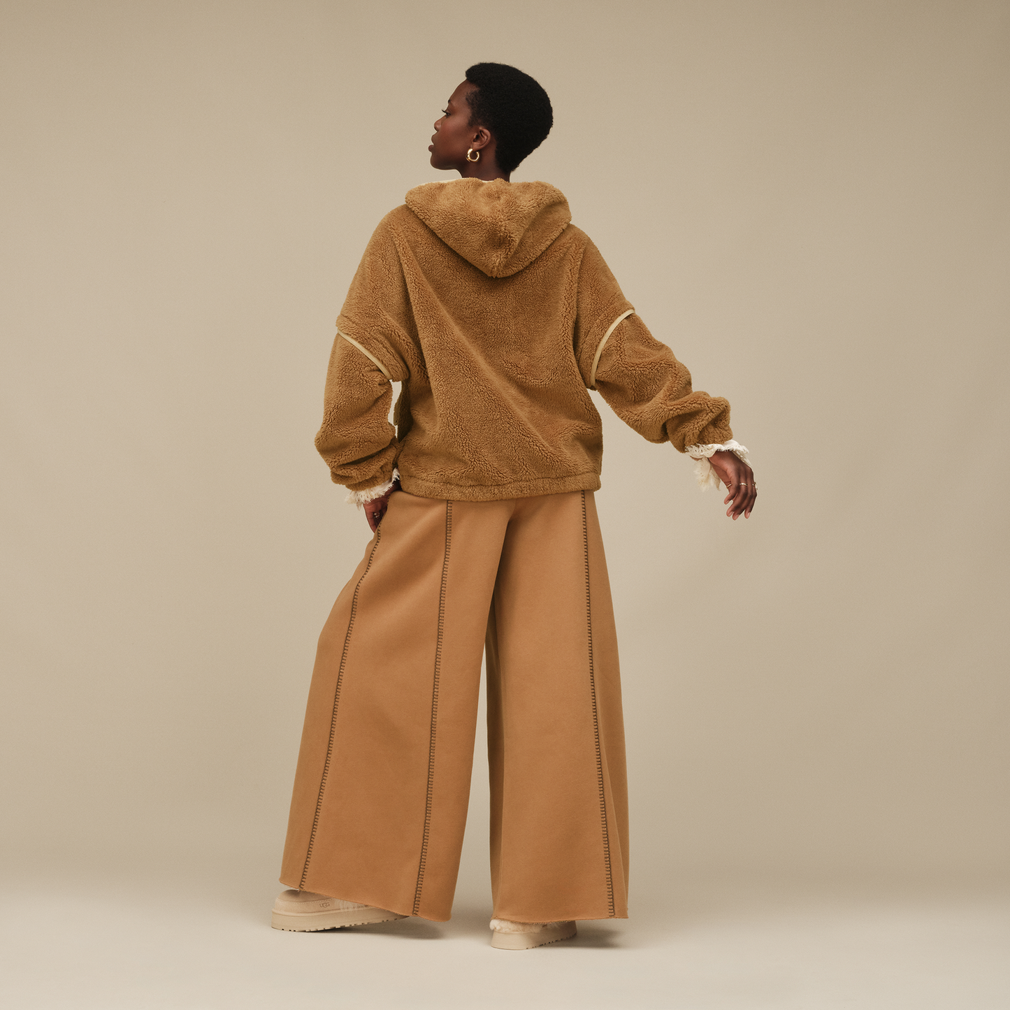UGG Mariella Fluff Full-Zip Hoodie - Women's - Brown/Chestnut