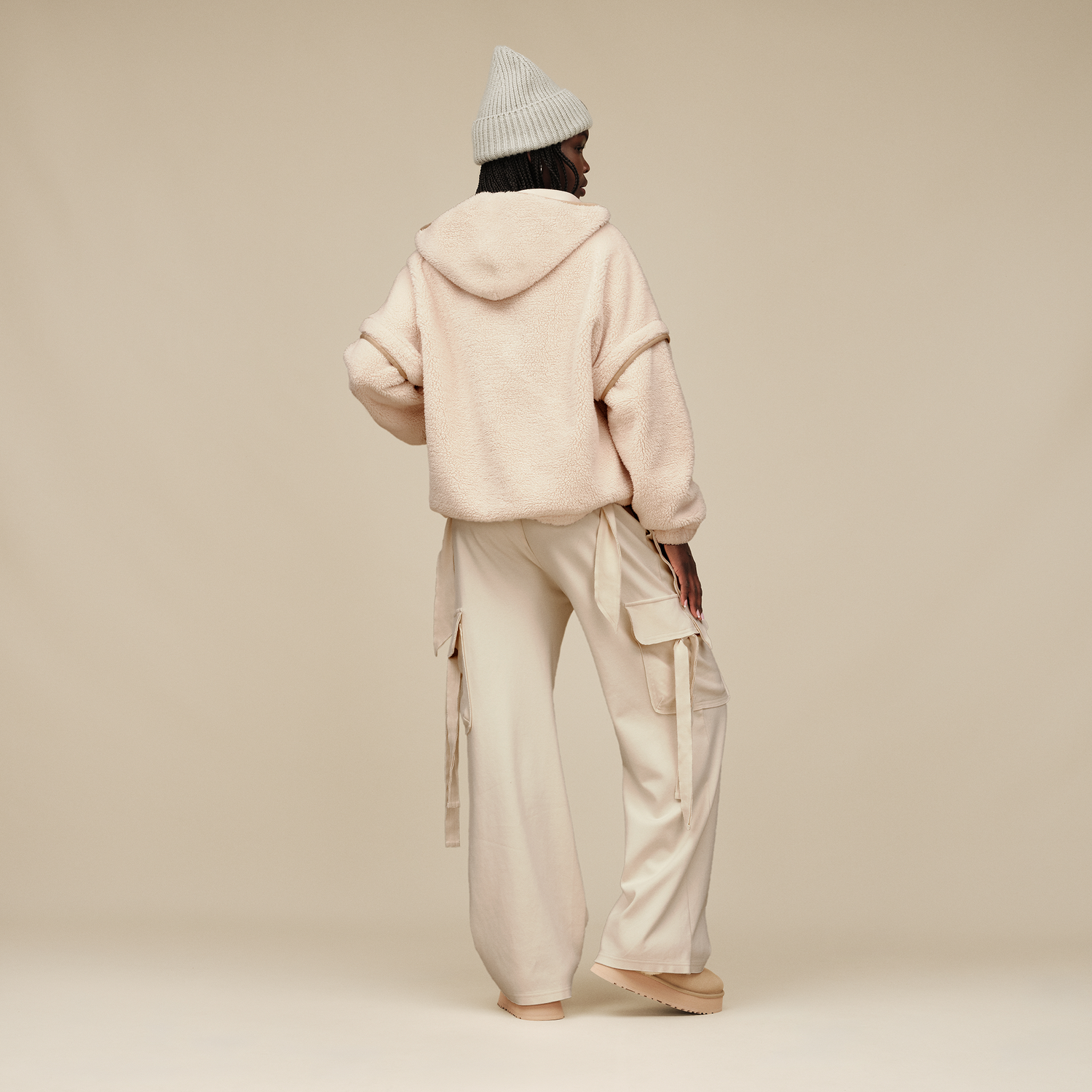 UGG Mariella Fluff Full-Zip Hoodie - Women's - Cream/Cream