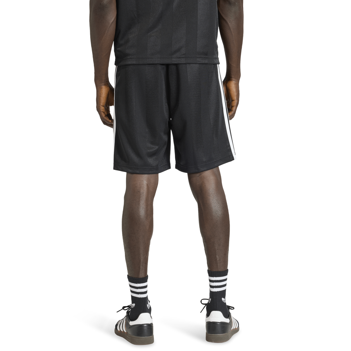 adidas 3 Stripes Loose Engineered Shorts 8" - Men's - Black/White