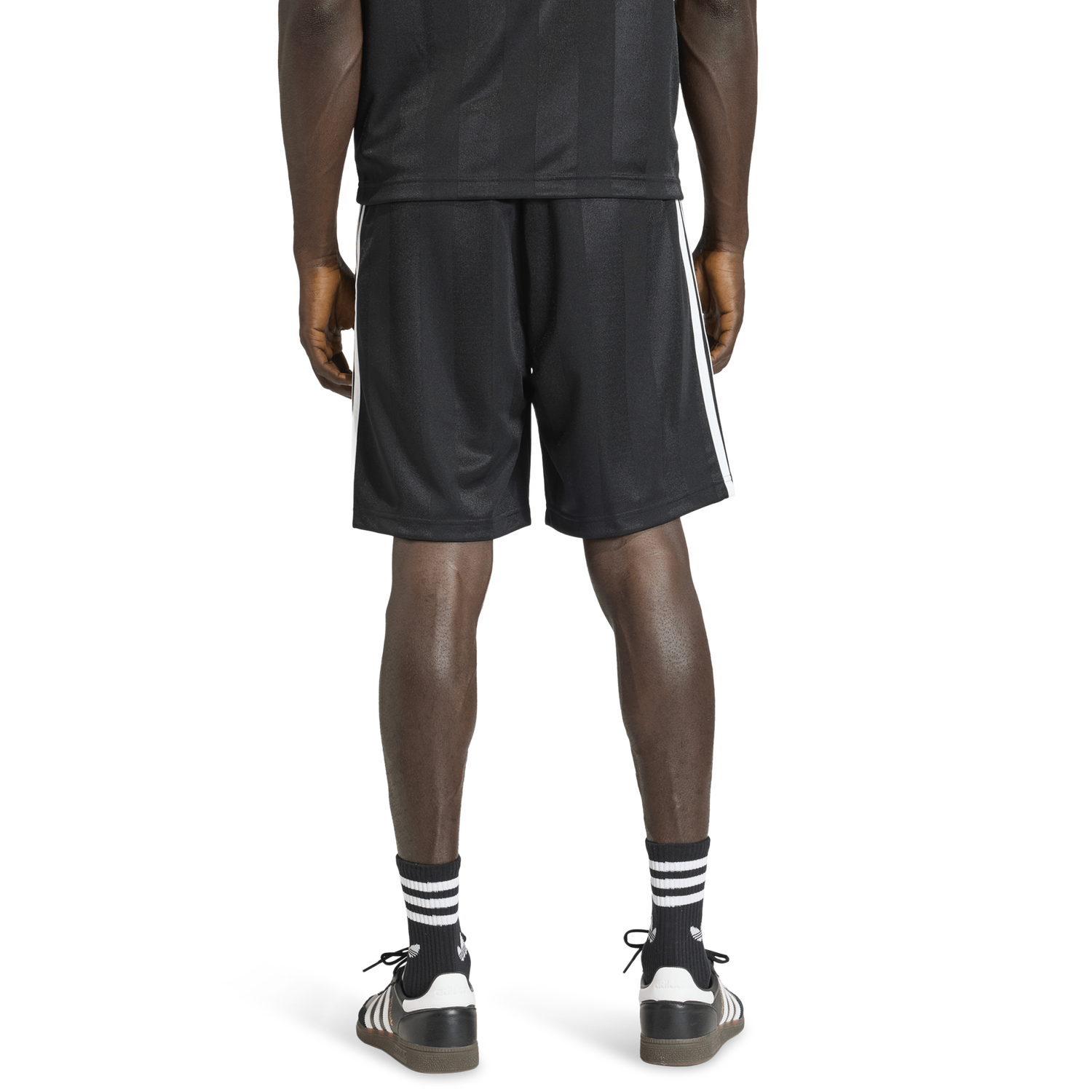 adidas 3 Stripes Loose Engineered Shorts 8" - Men's - Black/White