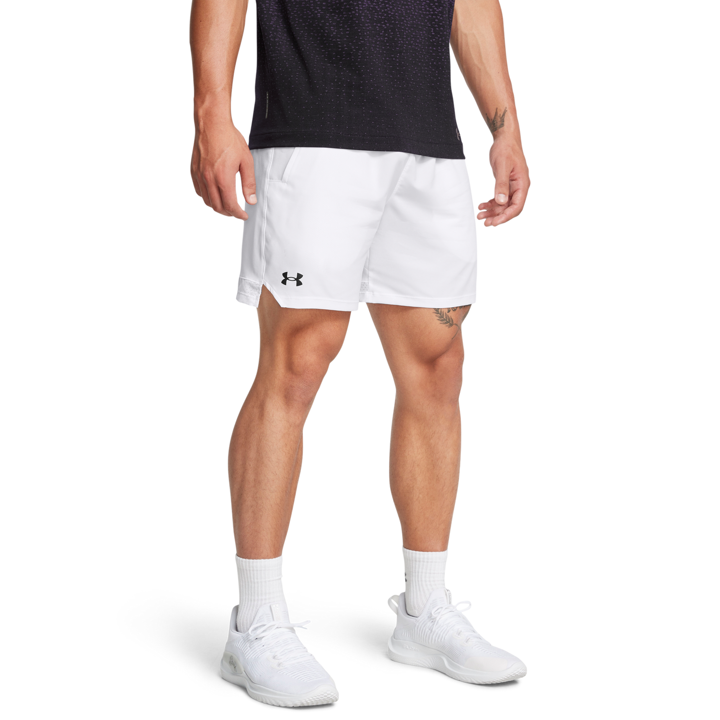 Under Armour Vanish Woven 6" Shorts - Men's - White/Black