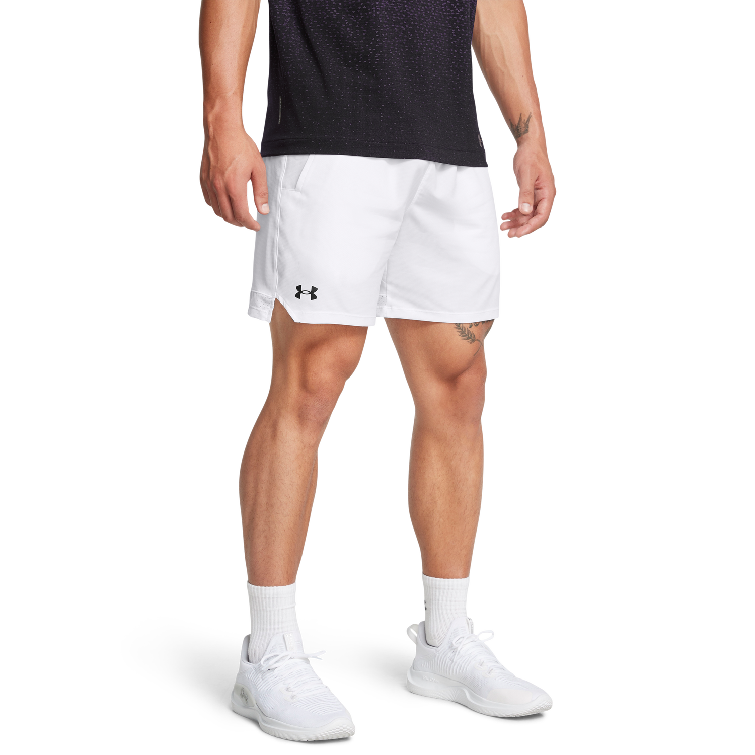 Under Armour Vanish Woven 6" Shorts - Men's - White/Black