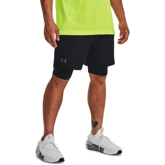 Under Armour Vanish Woven Shorts With Heat Gear - Men's - Black/Black/Pitch Grey