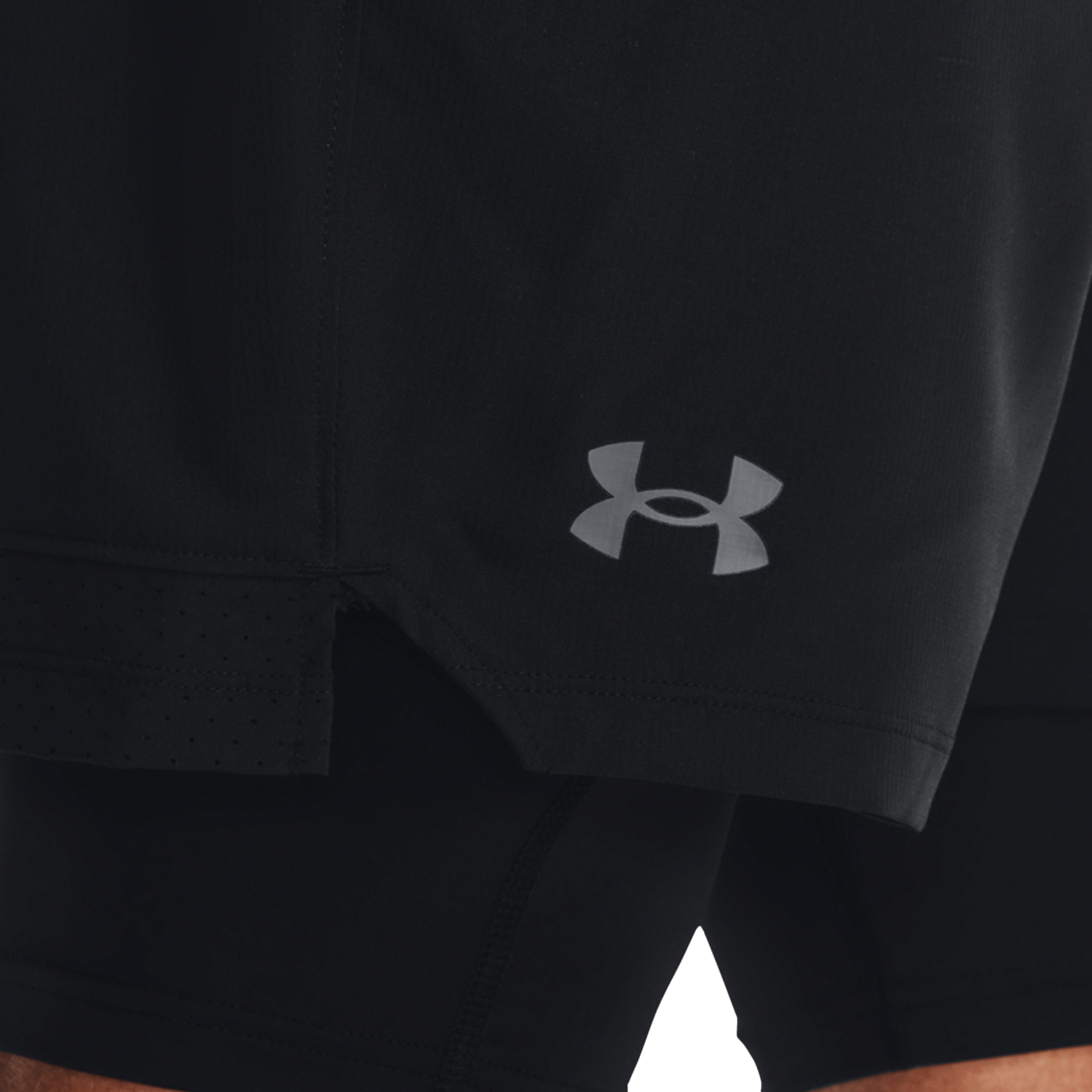 Under Armour Vanish Woven Shorts With Heat Gear - Men's - Black/Black/Pitch Grey