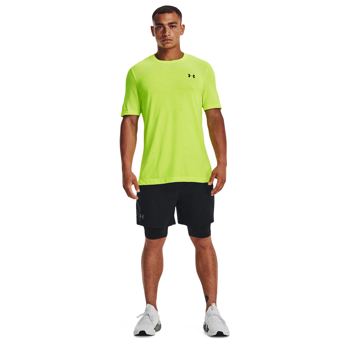 Under Armour Vanish Woven Shorts With Heat Gear - Men's - Black/Black/Pitch Grey