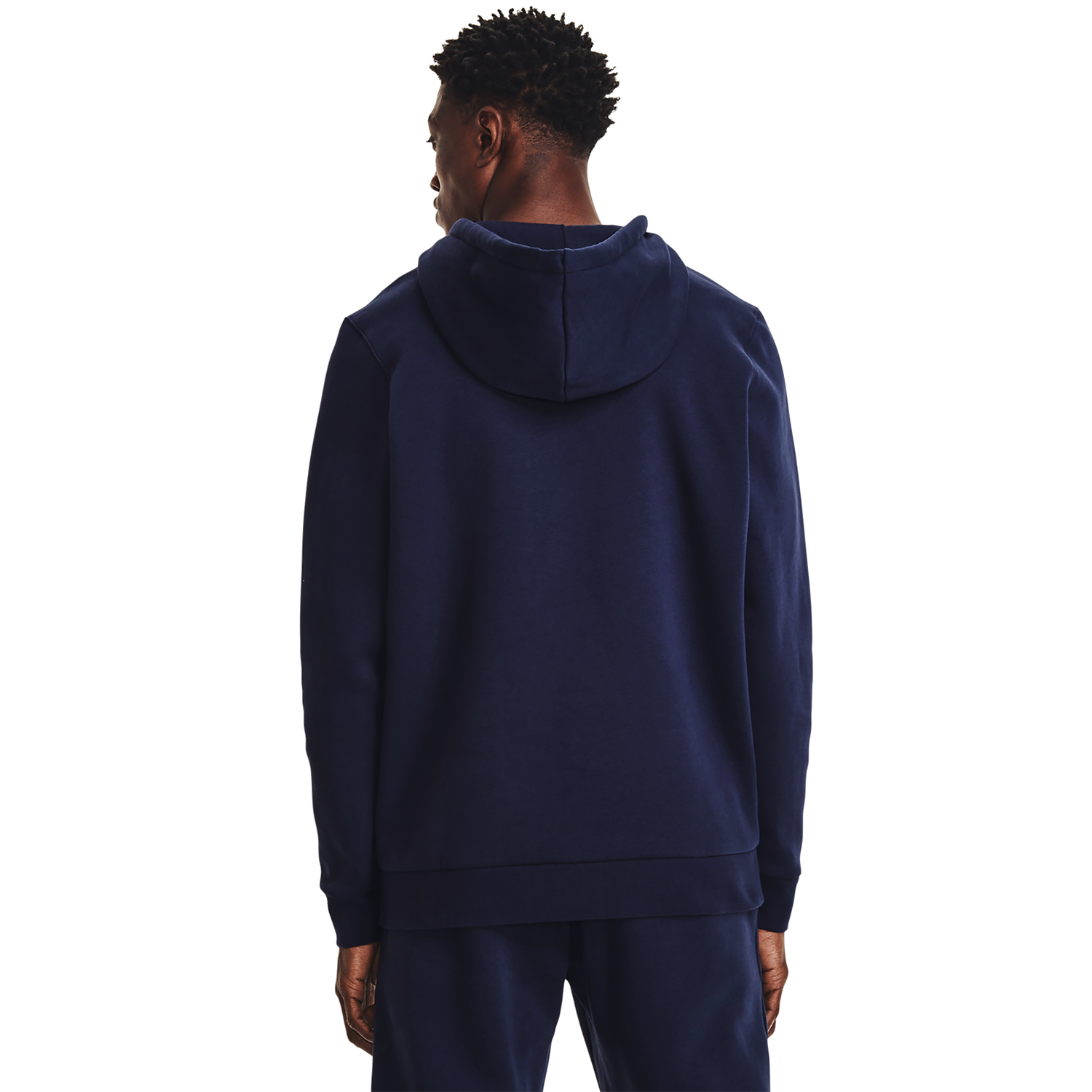Under Armour Essential Fleece Full-Zip Hoodie - Men's - White/Midnight Navy