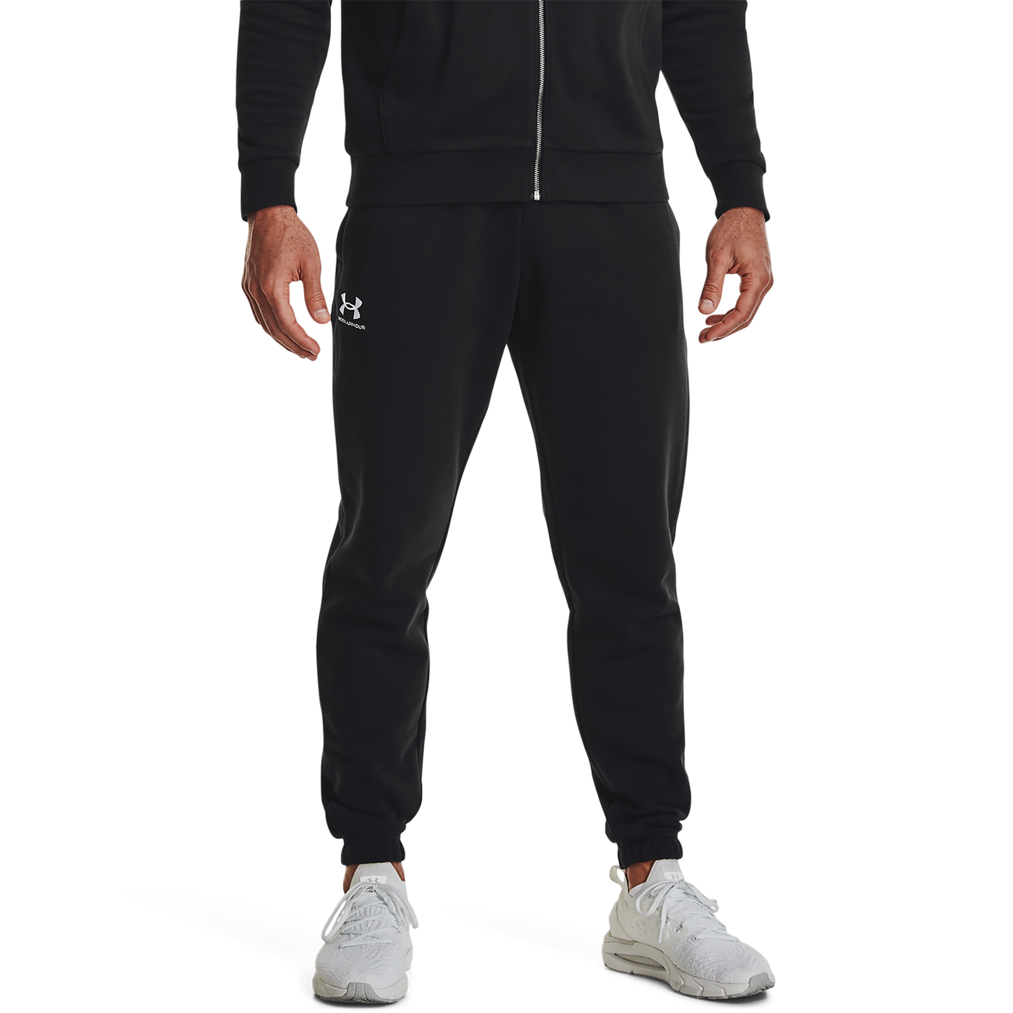 Under Armour Essential Fleece Joggers - Men's - White/Black