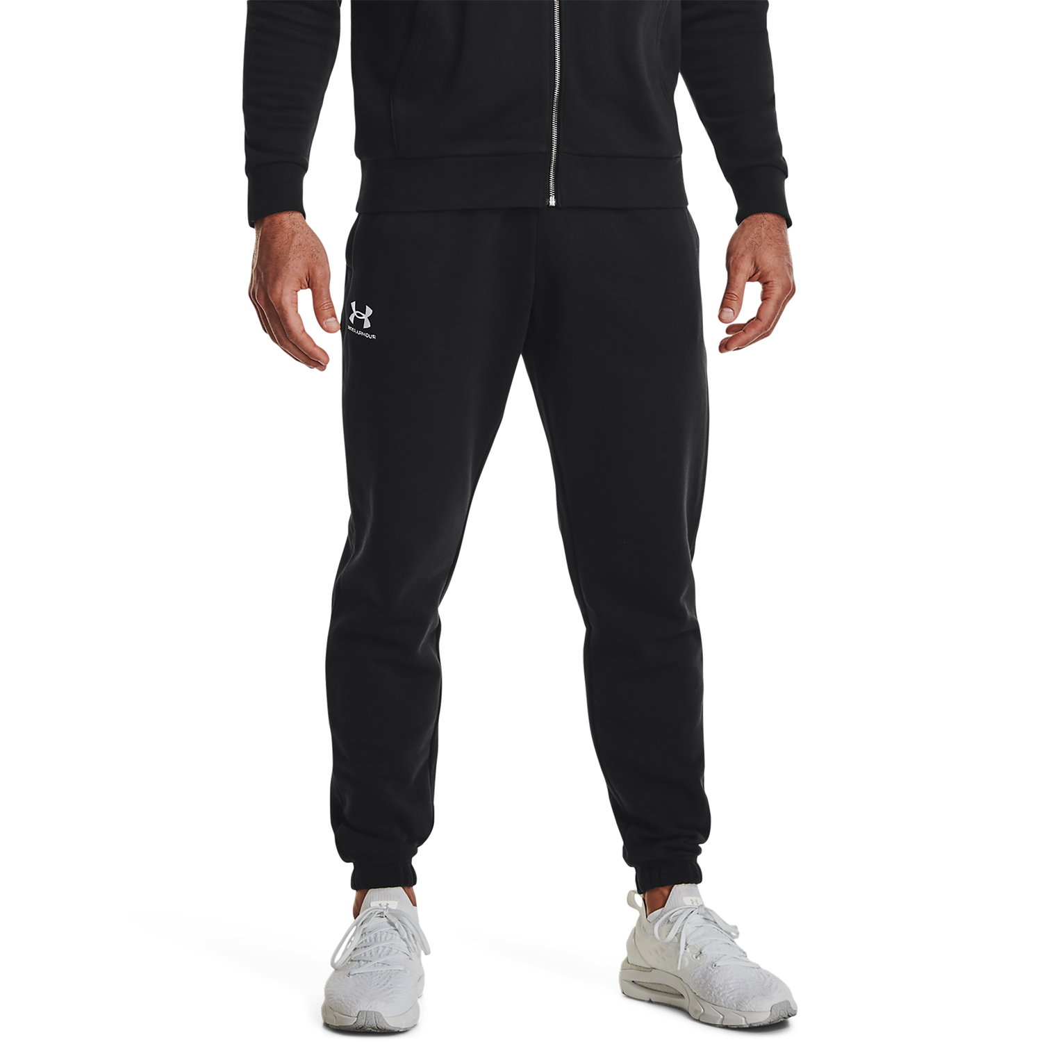 Under Armour Essential Fleece Joggers - Men's - White/Black