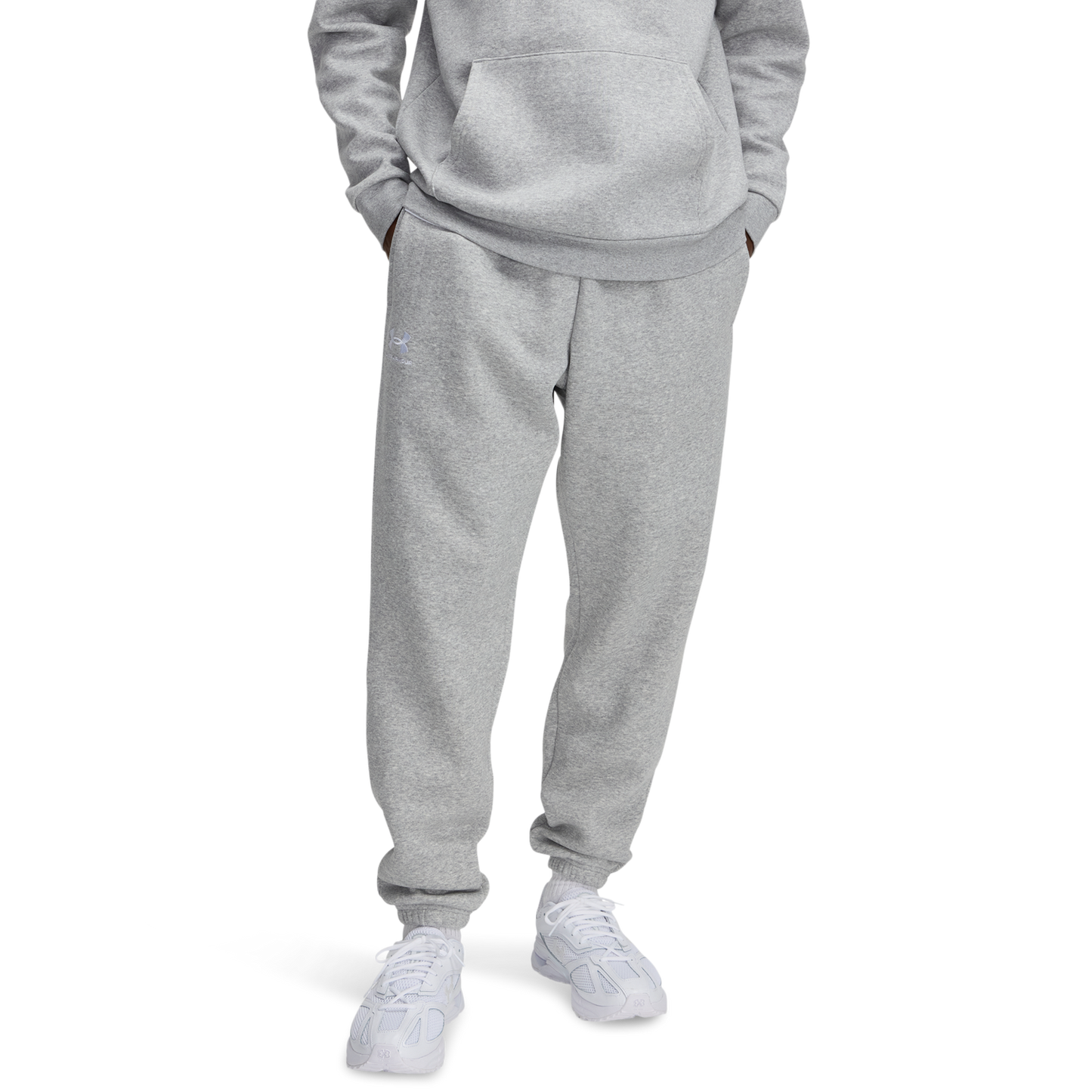 Under Armour Essential Fleece Joggers - Men's - Gray/White