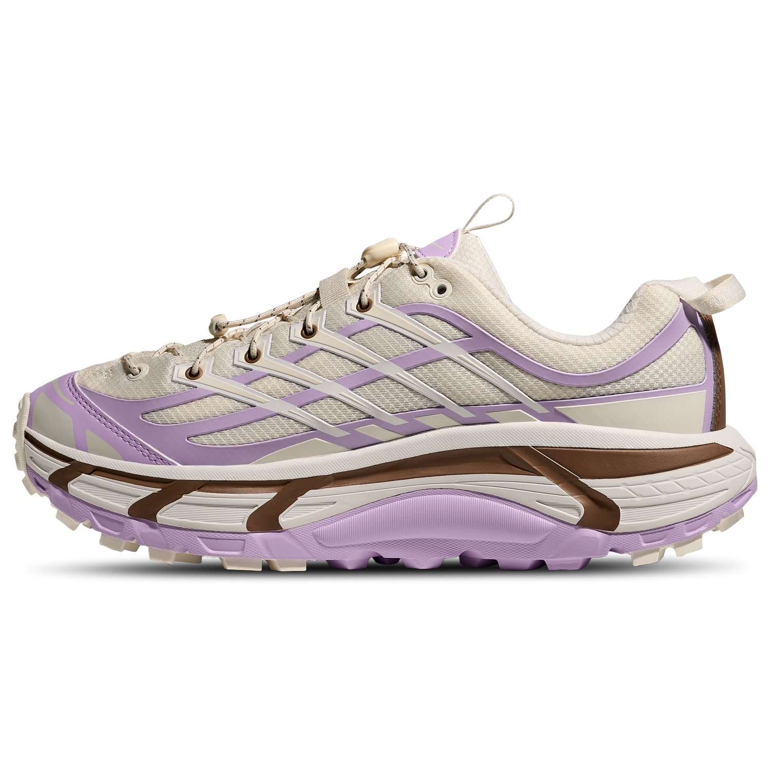 HOKA Mafate Three2 Wordmark - Women's - Alabaster/Iris Flower