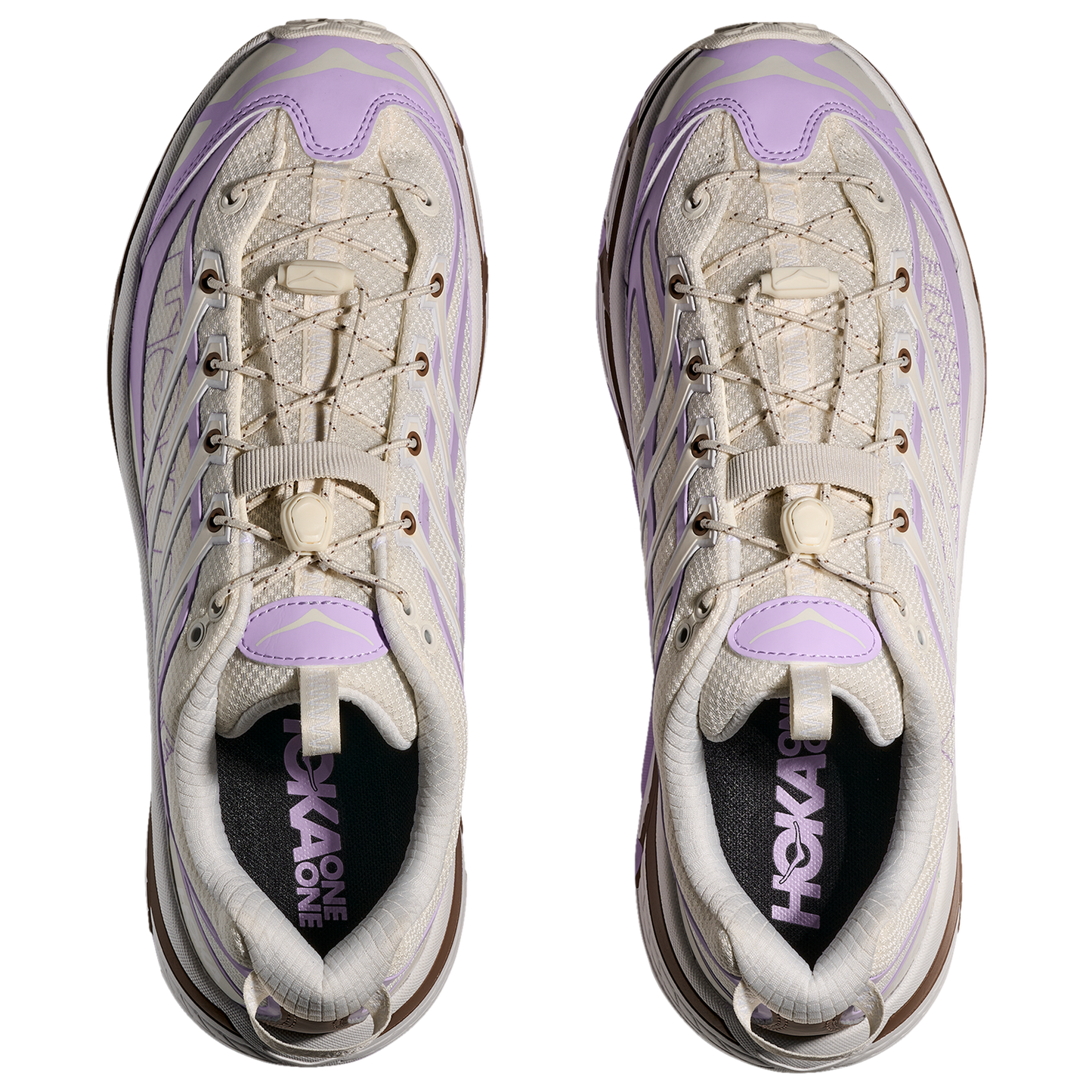 HOKA Mafate Three2 Wordmark - Women's - Alabaster/Iris Flower
