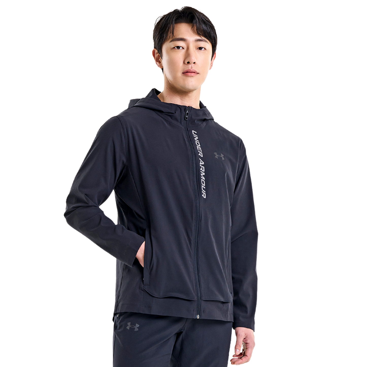 Under Armour Outrun The Storm Jacket - Men's - Jet Gray/Black/Reflective