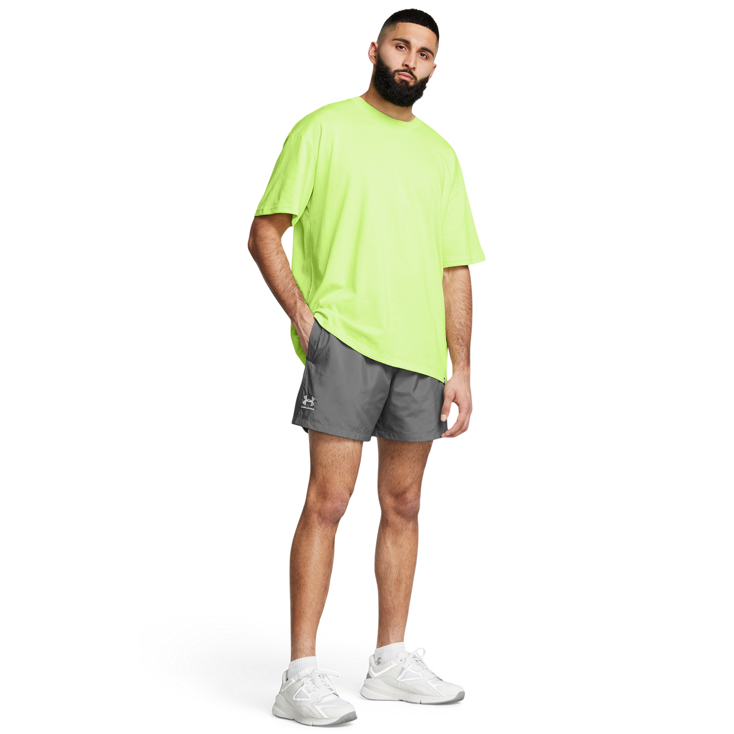 Under Armour Woven Volley Shorts - Men's - Castle/White