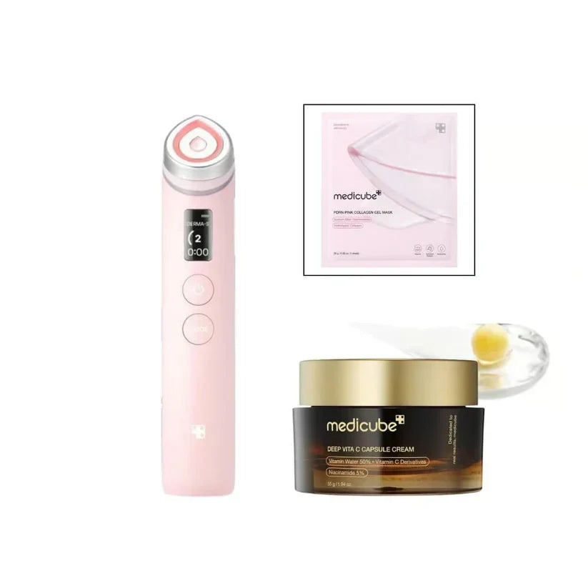 Conjunto de creme cápsula MEDICUBE AGE-R Booster Pro rosa + Vita C
