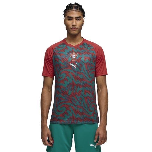 PUMA FPF Warm Up Jersey - Men's - Club Red/Green Lagoon