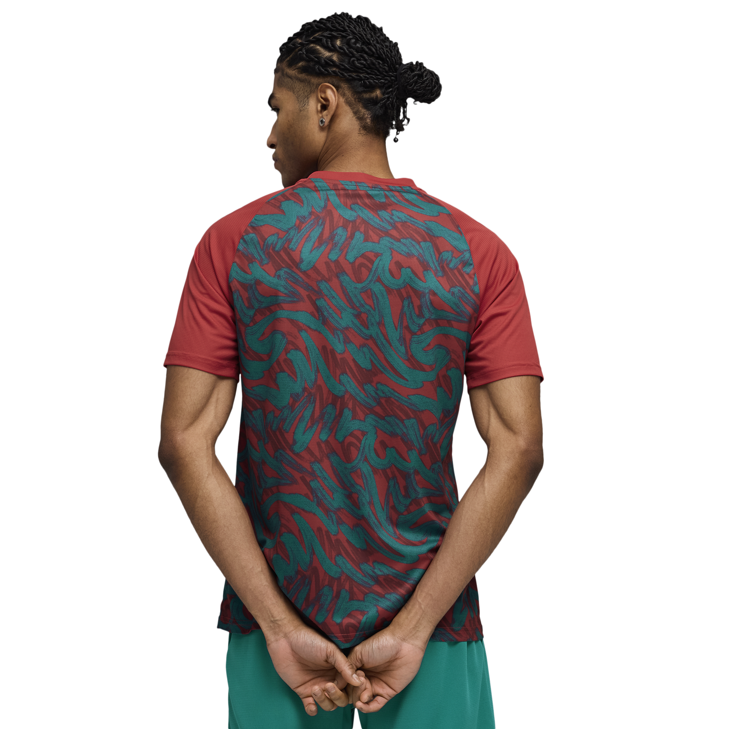 PUMA FPF Warm Up Jersey - Men's - Club Red/Green Lagoon