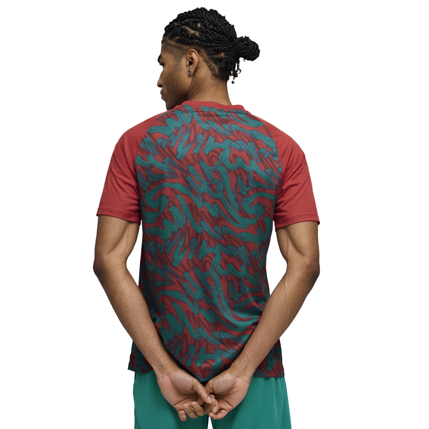 PUMA FPF Warm Up Jersey - Men's - Club Red/Green Lagoon