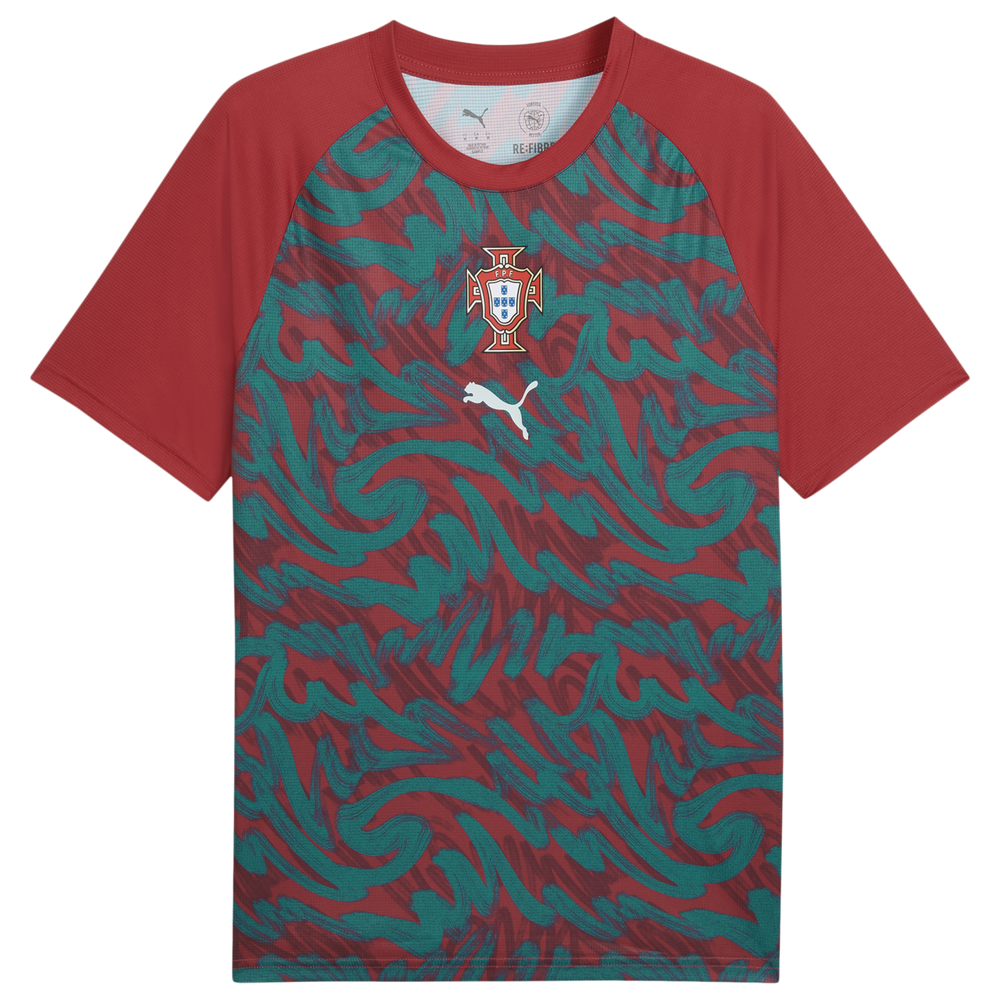 PUMA FPF Warm Up Jersey - Men's - Club Red/Green Lagoon