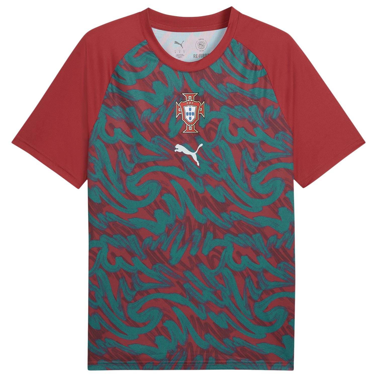 PUMA FPF Warm Up Jersey - Men's - Club Red/Green Lagoon