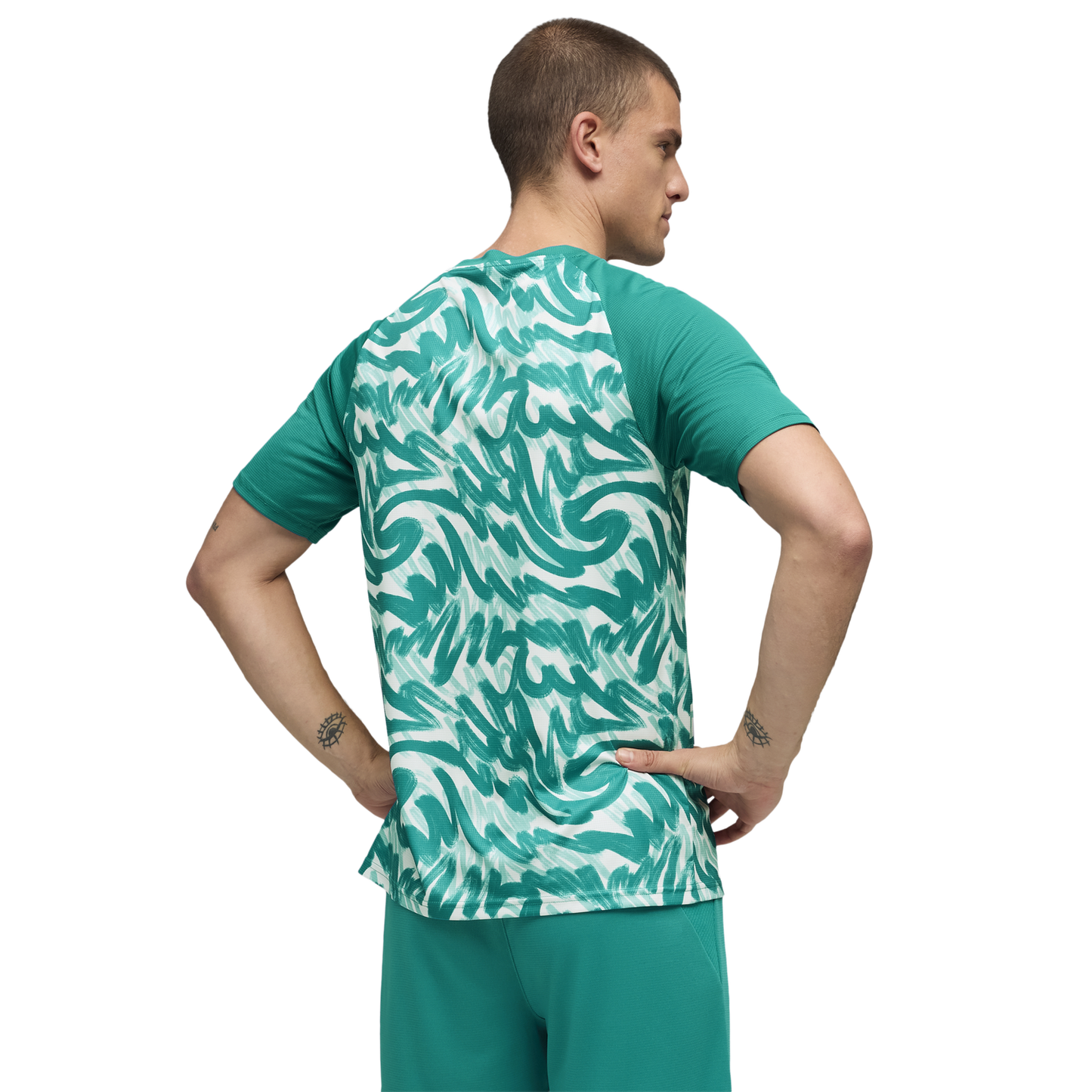 PUMA FPF Warm Up Jersey - Men's - Green Lagoon/Ruby Shimmer