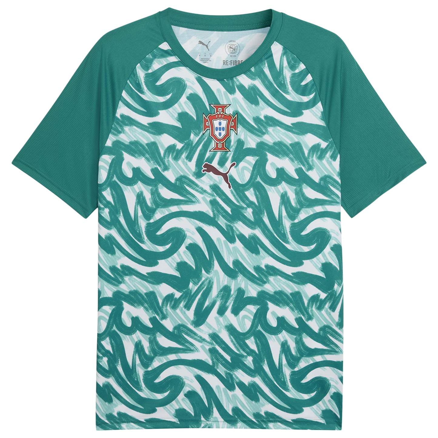 PUMA FPF Warm Up Jersey - Men's - Green Lagoon/Ruby Shimmer
