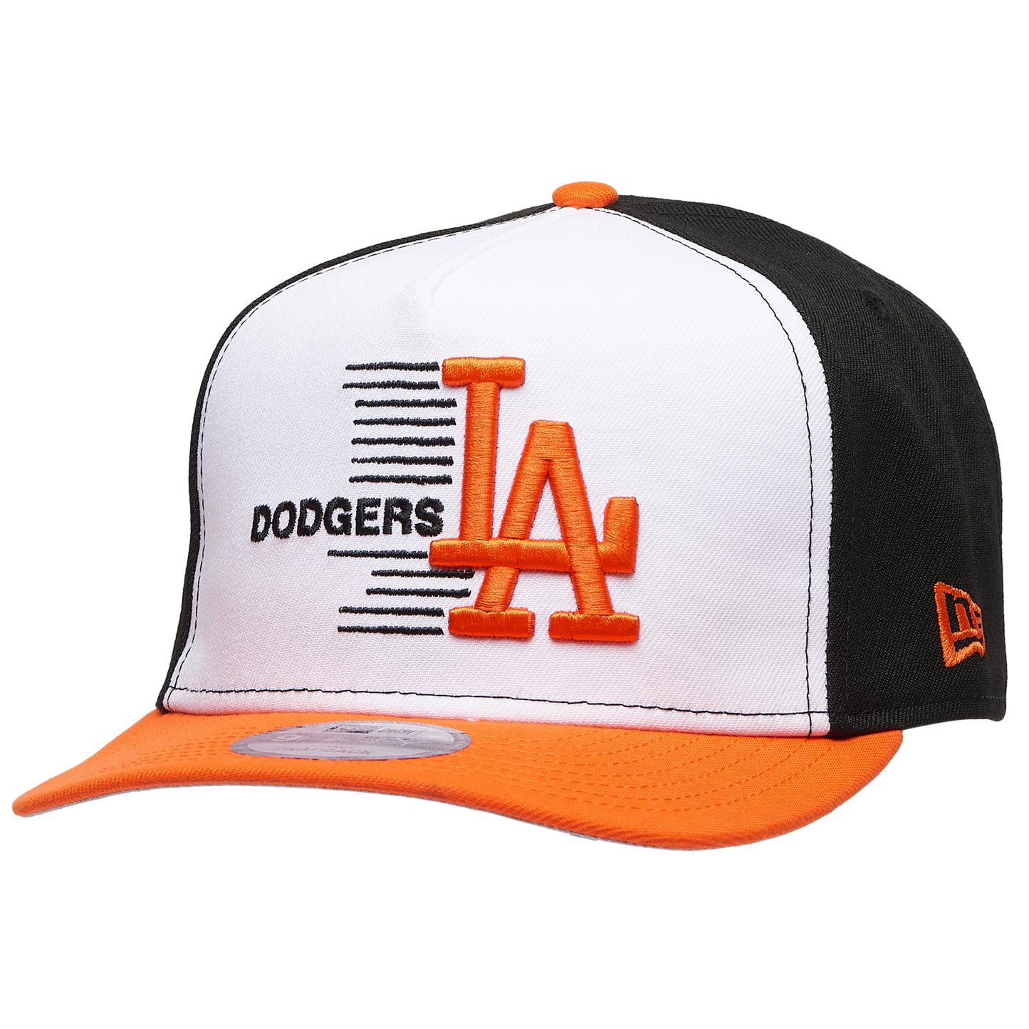 New Era Dodgers 9FIFTY A-Frame Curve 50th Cap - Men's - Orange/White/Black