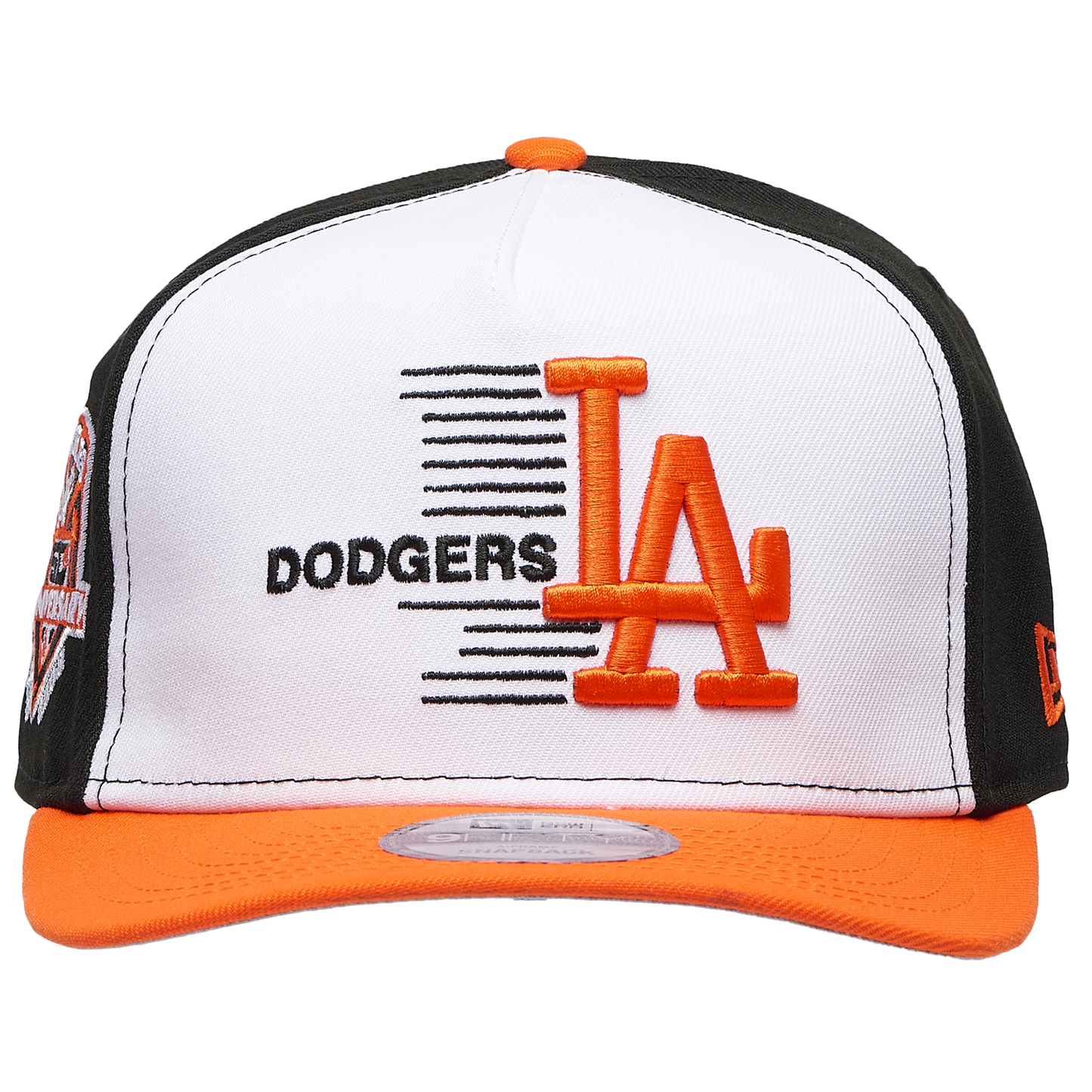 New Era Dodgers 9FIFTY A-Frame Curve 50th Cap - Men's - Orange/White/Black