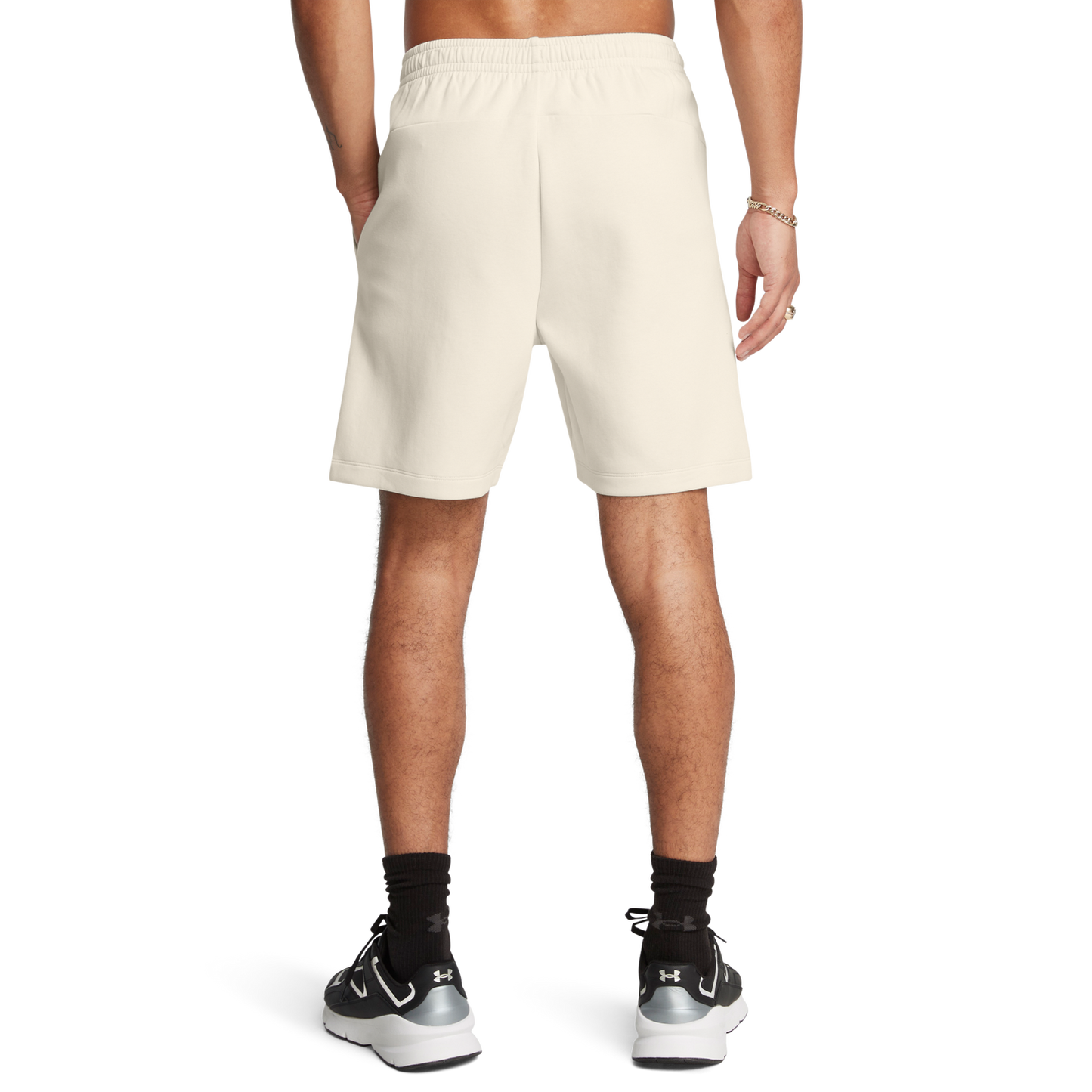 Under Armour Unstoppable Fleece Shorts - Men's - Summit White/Black