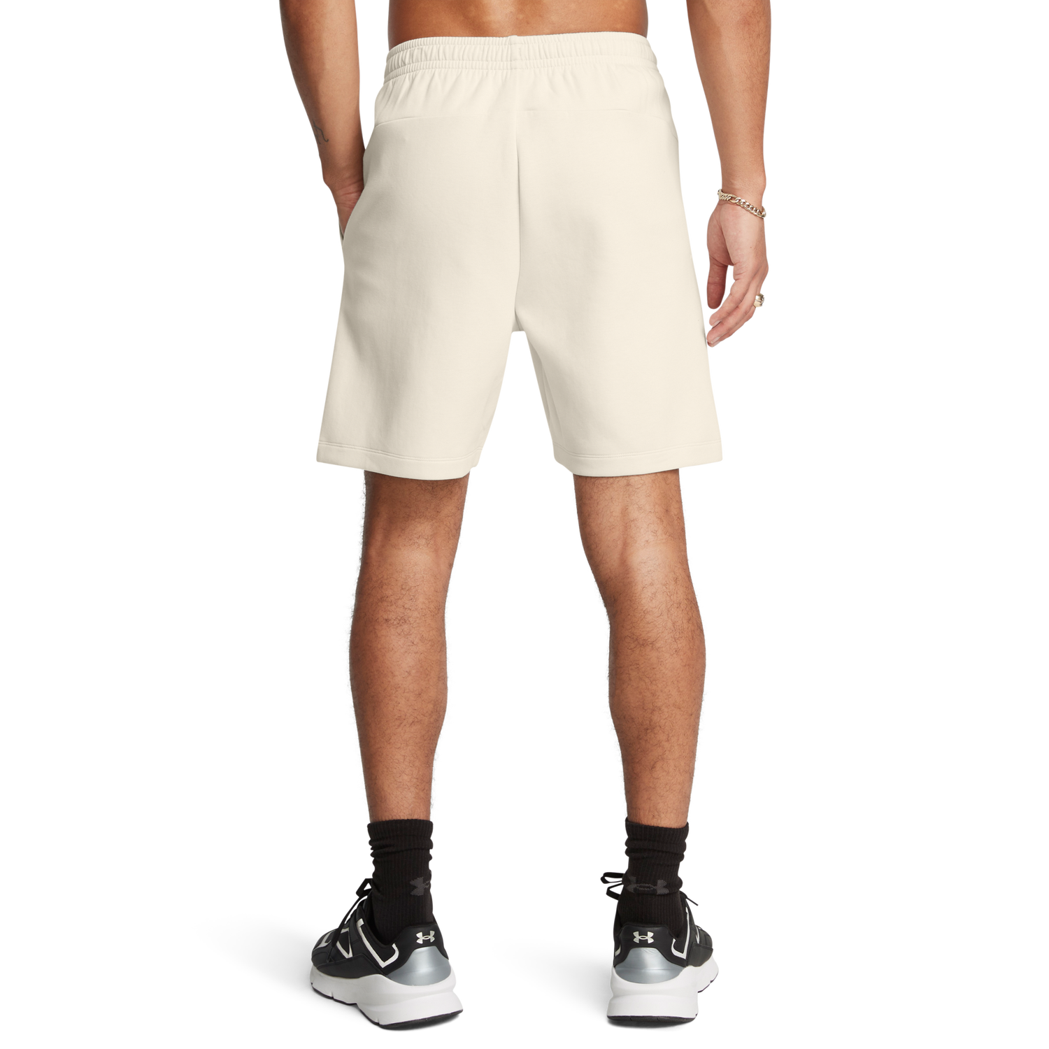 Under Armour Unstoppable Fleece Shorts - Men's - Summit White/Black