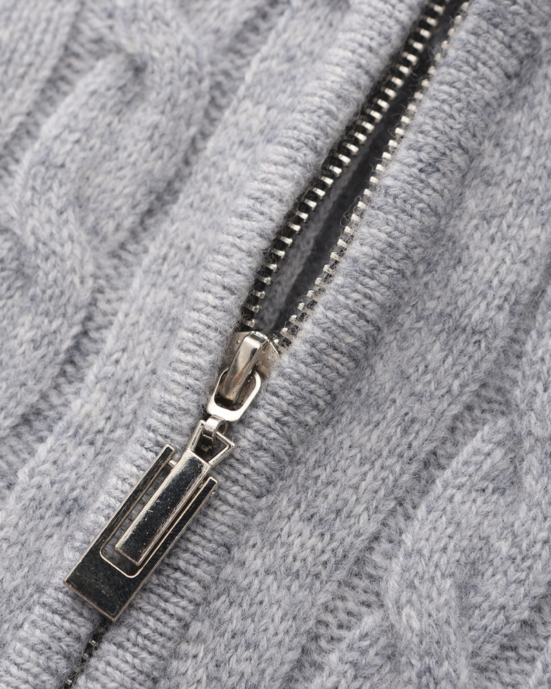 100% Cashmere Woven Half Zip - foto 13
