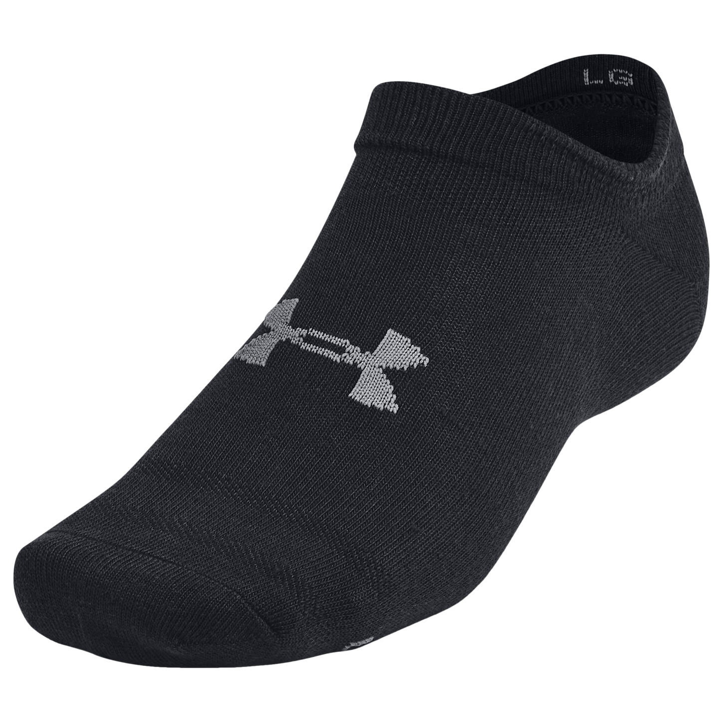 Under Armour Essential 6 Pack No Show Socks - Men's - Black/Black/Castlerock