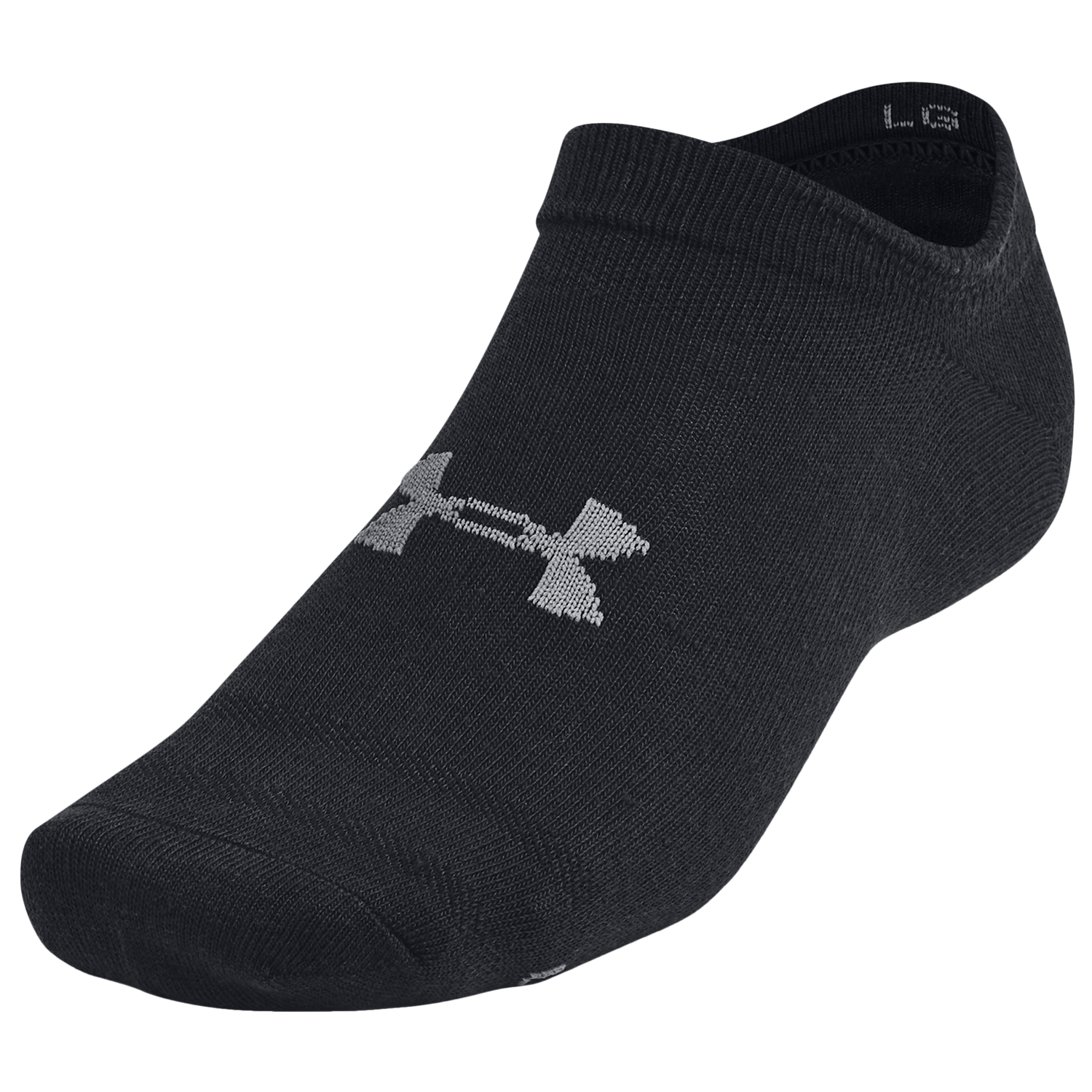 Under Armour Essential 6 Pack No Show Socks - Men's - Black/Black/Castlerock