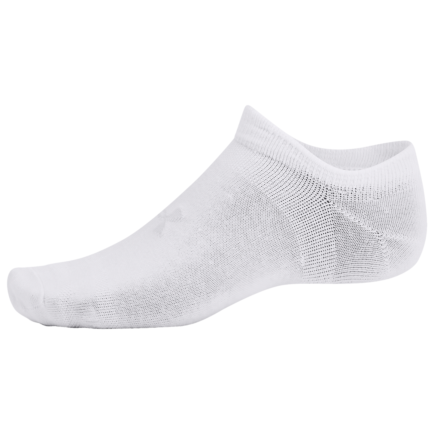 Under Armour Essential 6 Pack No Show Socks - Men's - White/White/Halo Grey