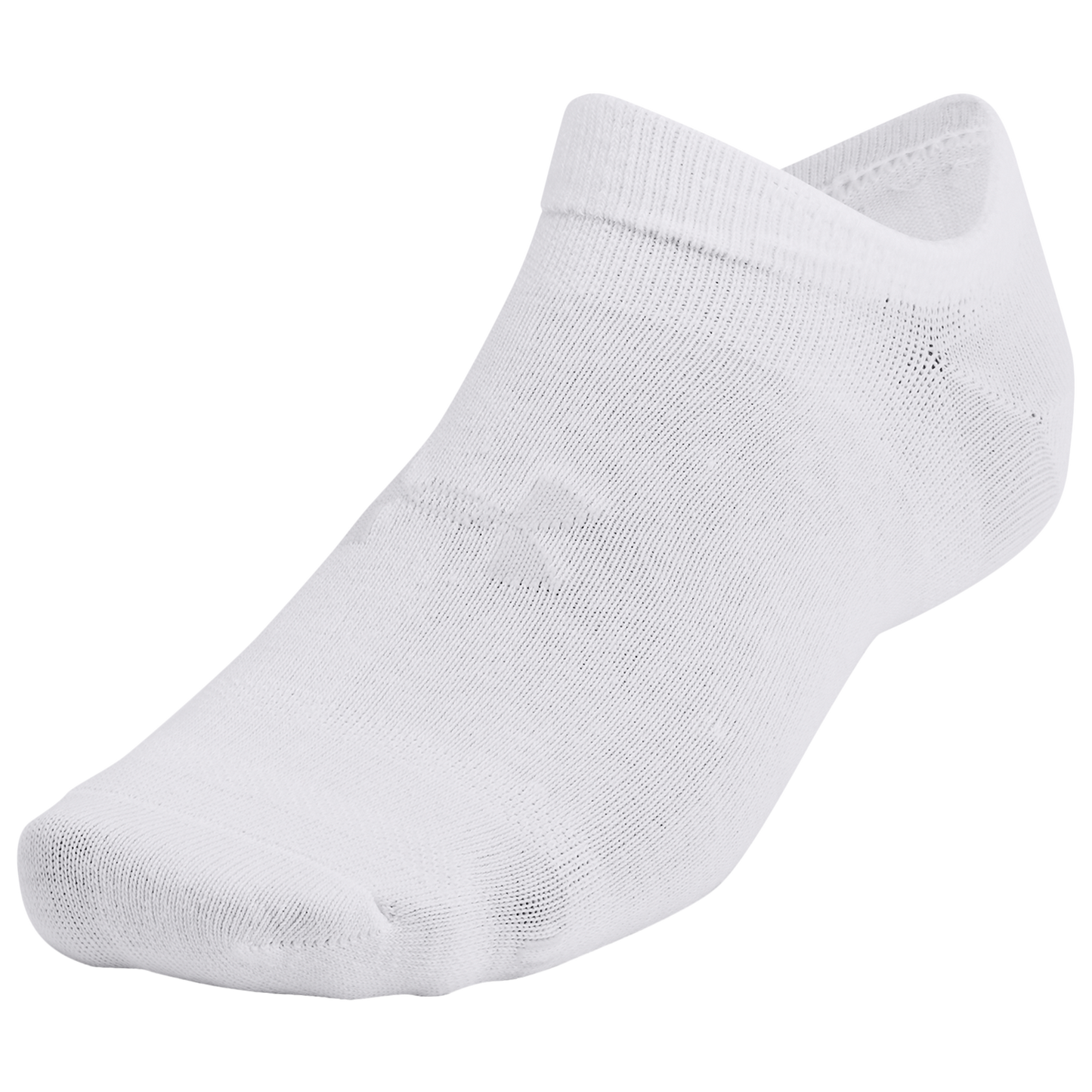 Under Armour Essential 6 Pack No Show Socks - Men's - White/White/Halo Grey