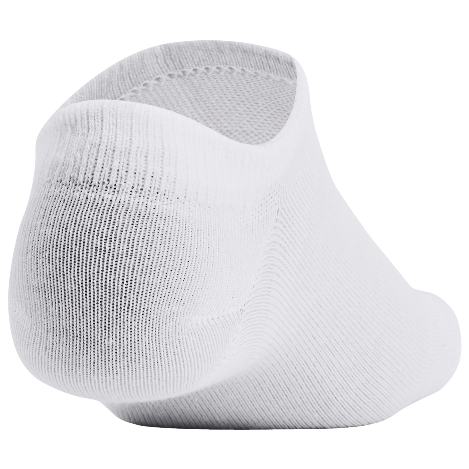Under Armour Essential 6 Pack No Show Socks - Men's - White/White/Halo Grey