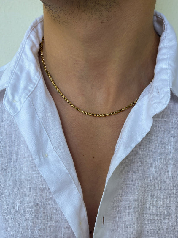 WHEAT CHAIN 3MM | 18K Gold