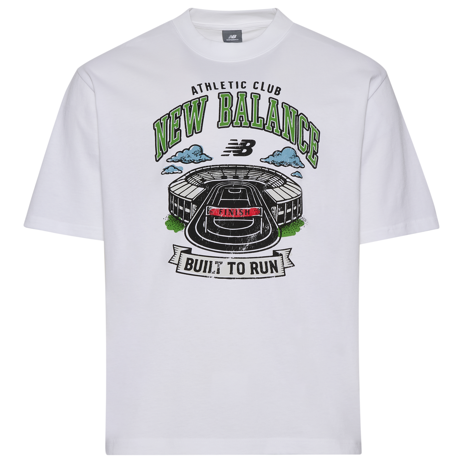 New Balance ATH Club Stadium T-Shirt - Men's - White/Black