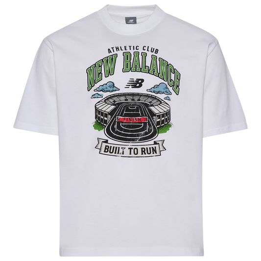New Balance ATH Club Stadium T-Shirt - Men's - White/Black