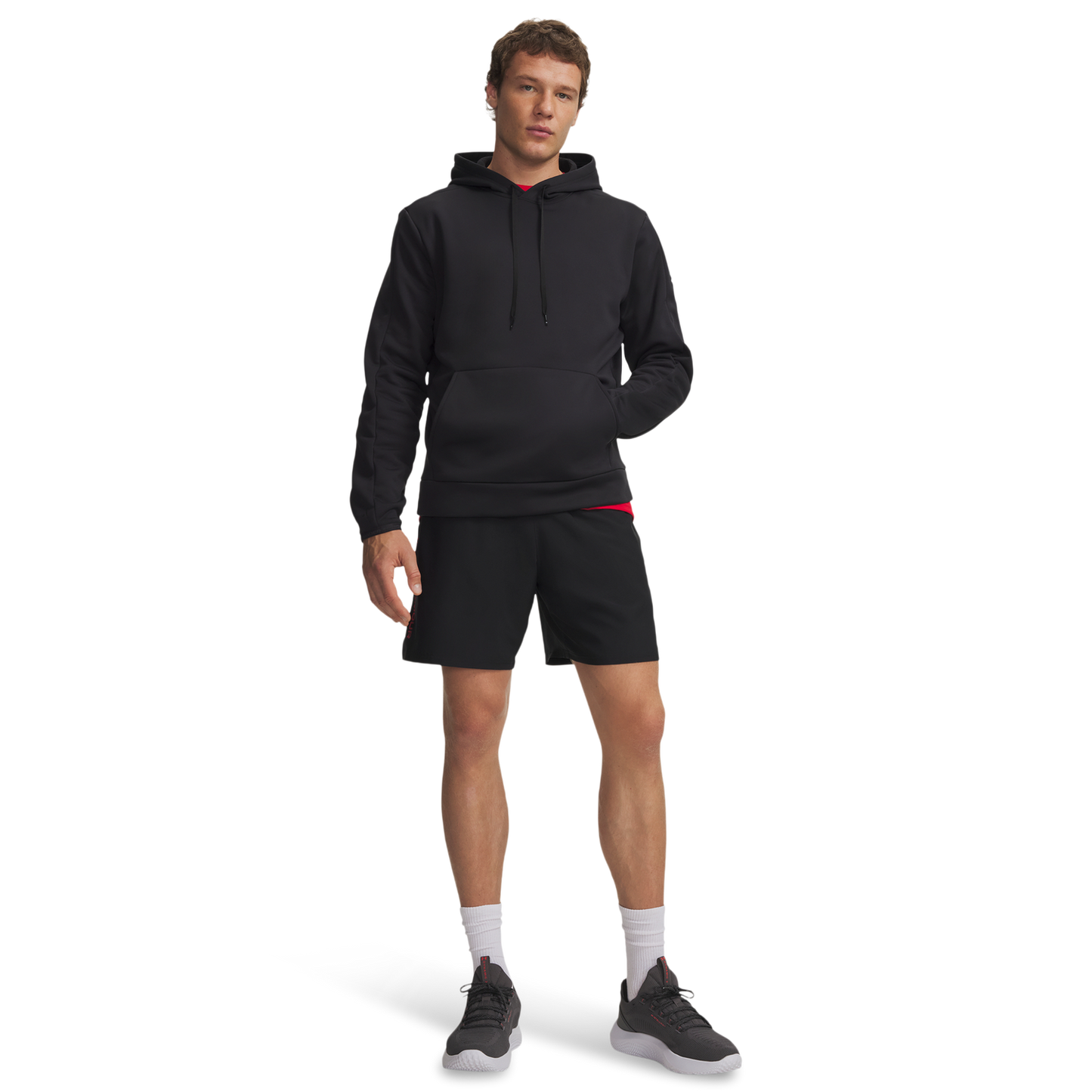 Under Armour Tech Woven Wordmark Short - Men's - Black/Red