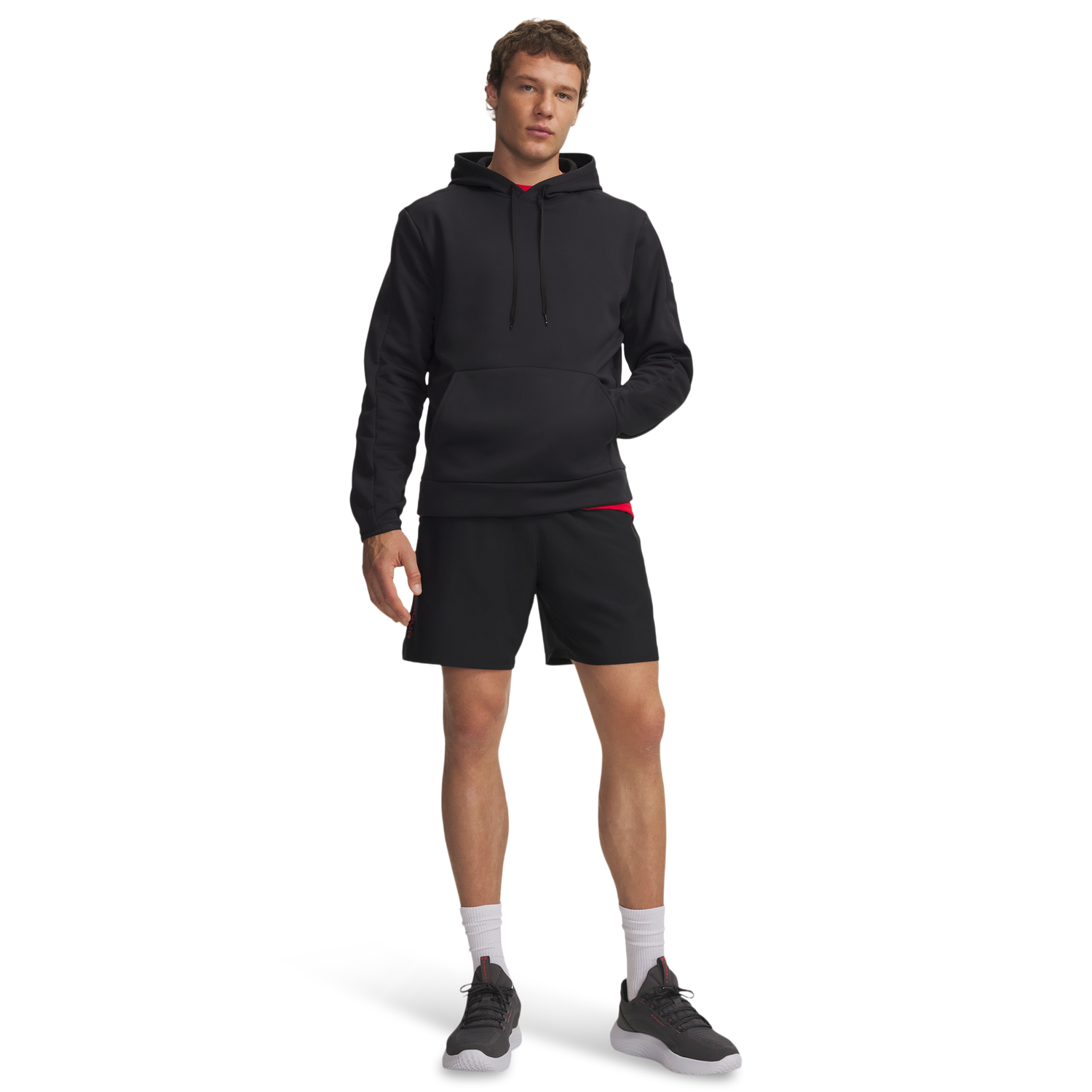 Under Armour Tech Woven Wordmark Short - Men's - Black/Red