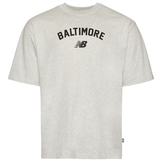 New Balance Baltimore City T-Shirt - Men's - Ash Heather/Ash Heather