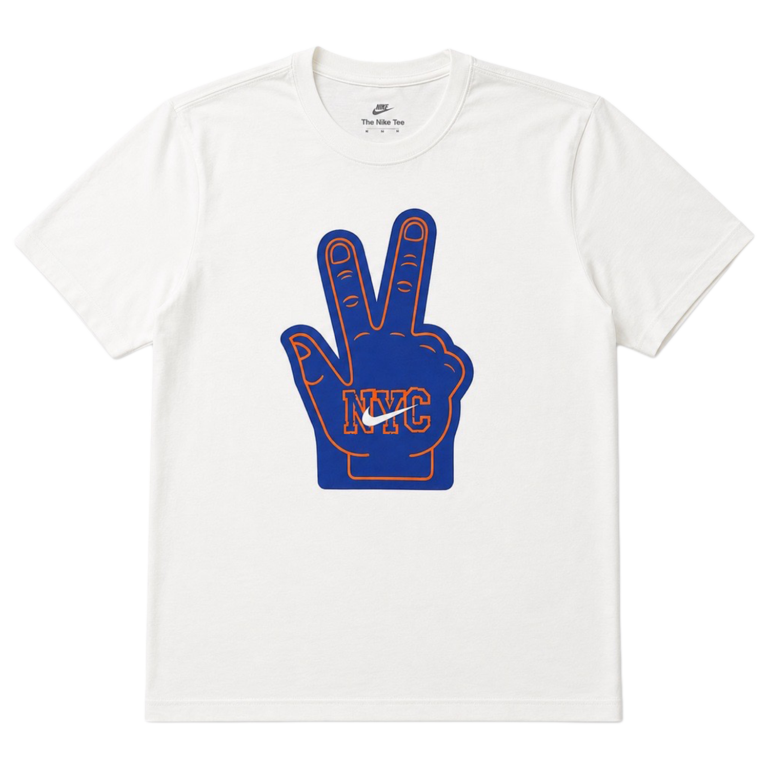 Nike Knicks Finals Graphic Foam Finger T-Shirt - Men's - Blue/White/Orange
